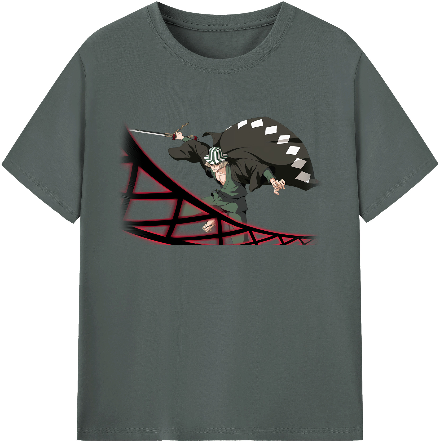 （画像用） "ブリーチ 浦原 喜助（うらはら きすけ） BLEACH Urahara Kisuke " 綿100％ メンズ半袖Tシャツ｜肌触りやわらか＆通気性